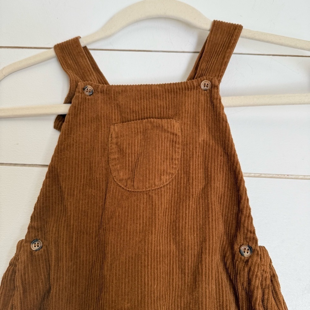 The Simple Folk Overall Romper, Rust - Picture 12 of 16